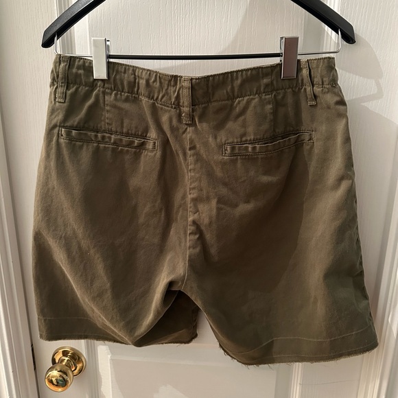 FRAME Trouser Shorts - Size 28 - Olive Green - Picture 2 of 6